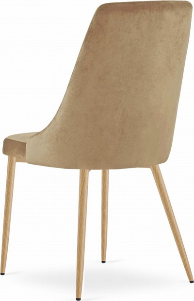 Karrige ngrënieje IMOLA, velur, lartësi ulëse 49cm, bezhë