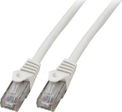 Kabel polaczeniowy RJ45 U / UTP, kat. 6, LSZH, CCA, 0,5 m, bialy (K8104WS.0,5)