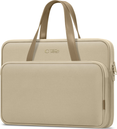 Торба за лаптоп Tech-Protect Carrying Bag, 13-14\", отпорна на вода, пуста беж