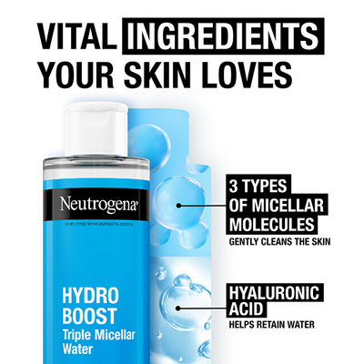 Ujë micellar Neutrogena HydroBoost (Tripple Micellar Water), 400 ml