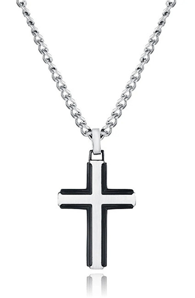 Qafore për meshkuj Viceroy Cross Magnum 15152C09000, e argjendtë/ e zezë