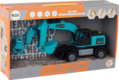 Lodër eskavator Leantoys Hercules 3000HP, për tu montu me kaçavidë, blu