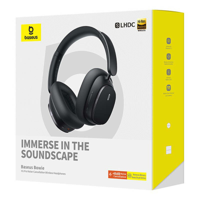 Kufje Baseus Bowie H1 Pro Wireless, USB Type-C, të zeza