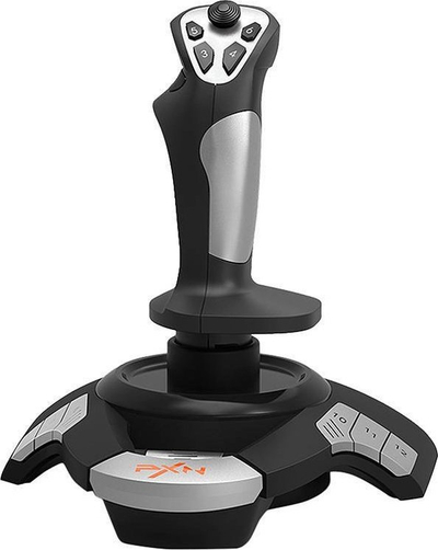 Joystick lojërash PXN F16, vibrim, Rapid Fire, i zi