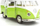 Lodër maketë Daffi Volkswagen Samba Bus, hologram, dyer që hapen, jeshile me të bardhë