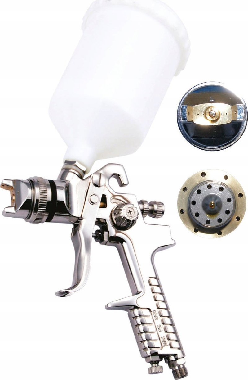 Pistoletë boje Adler AD-H827W HP, 600ml, gryka 1.4mm 1.7mm, e bardhë