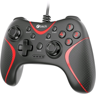 Gamepad C-Tech Theon, со USB кабел, вибрации, црн