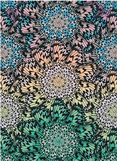 Картичка Matthew Williamson Butterfly Wheel B6, со плик, многубојна
