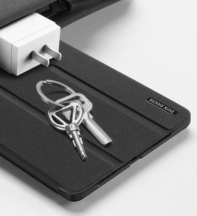 Këllëf tablet Dux Ducis Domo për Oppo Pad 11, me mbajtëse, Smart Sleep, i zi