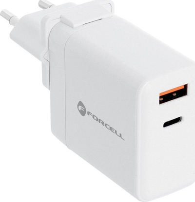 Karikues muri Forcell 3in1, USB‑C USB‑A, 45W PD QC4.0, i bardhë