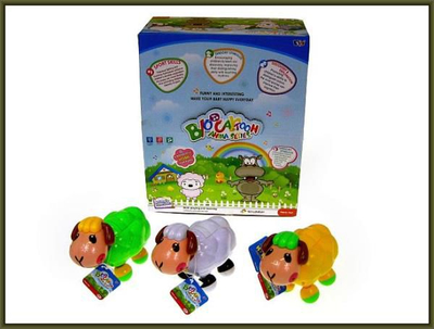 Lodër dele plastike Hipo Walking Sheep HMA05, 16cm, me drita edhe tinguj, shumëngjyrëshe