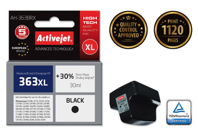 Ngjyrë për printer Activejet AH-363BRX (zëvendësim për HP 363XL C8719EE), 30 ml, e zezë