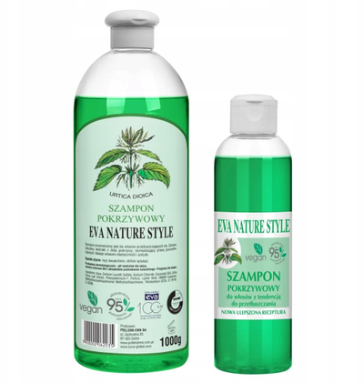 Shampo për flokë Eva Nature Style Nettle, për flokë me yndyrë, 250ml, jeshile