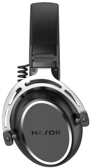 Kufje gaming Hator Hypergang 3, me kabllo, Hi Res Audio, mikrofon që çohet e vihet, të zeza