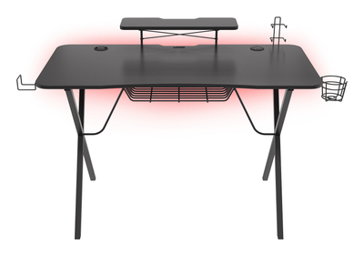 Tavolinë gaming Genesis Holm 300 RGB, 120 x 60 cm, USB 3.0, e zezë