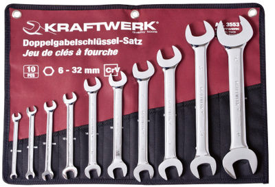 Set çelësash të hapur 3553R, 6-32 mm, 10 copë