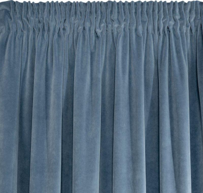 Perde Eurofirany Drape 368076, kadife, 140x270 cm, blu