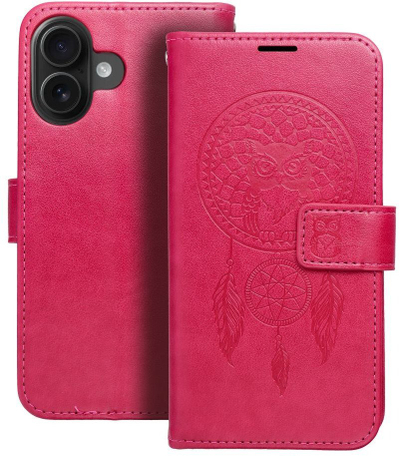 Futrollë libër OEM MEZZO për iPhone 17, me dizajn Dreamcatcher, me portofol, rozë