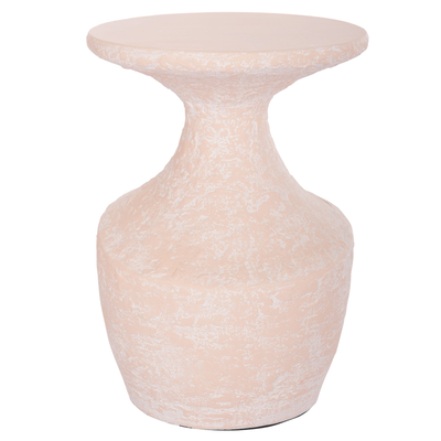 Tavolinë ndihmëse Rebon HM18156.04L, fiber cement, Ø40x56.5cm, ngjyrë salmon