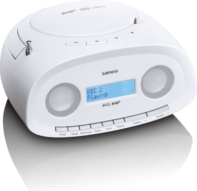 Radio CD Lenco SCD-69, DAB+, USB, e bardhë