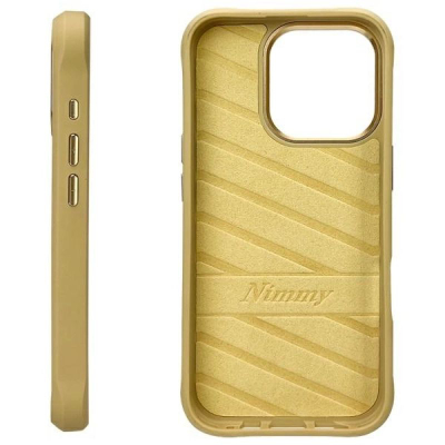 Kapak telefoni Nimmy Big Eyed Pet 2.0 Cat për iPhone 16 Pro, 6.3", khaki
