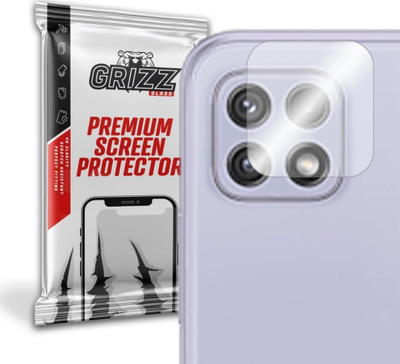 Mbrojtës kamere GrizzGlass për Samsung Galaxy A22s 5G, xham hibrid, set 2 copa, transparent