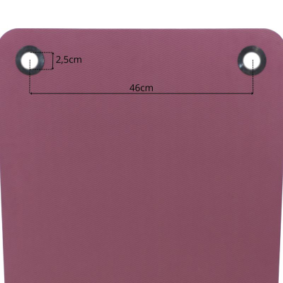 Tapet fitnesi Enero Fit, 140x60x1.5 cm, me vrima, magenta gri