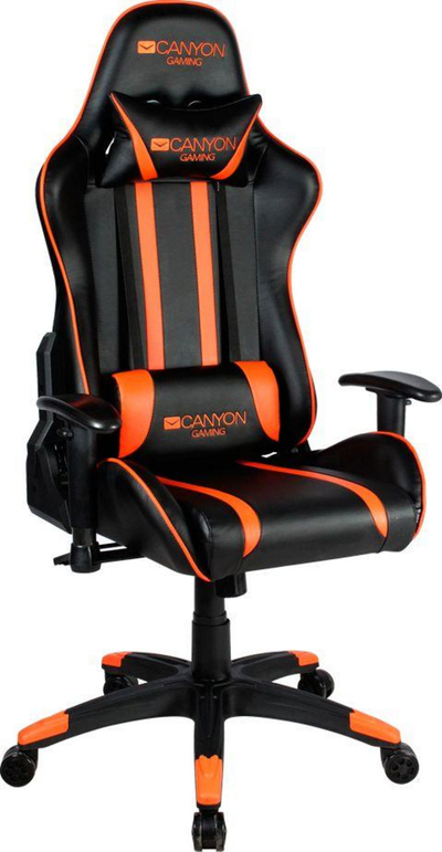Karrige gaming Canyon Fobos GC-3, lëkurë eco, mekanizëm luhatjeje, portokalli