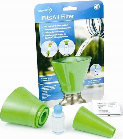 Filtër uji Steripen FitsAll, aksesor për SteriPEN UV, i bardhë