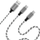 Kabllo USB LogiLink CU0202, USB A me USB C edhe Micro USB, 1.2m, gri