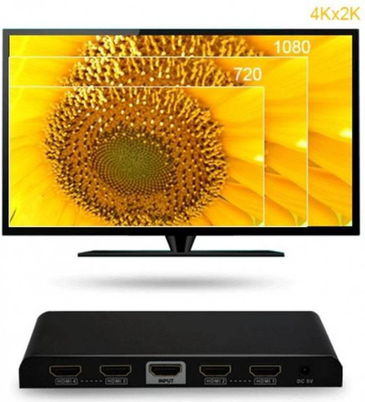 Splitter HDMI Techly 1 x 4, 4K UHD, i zi