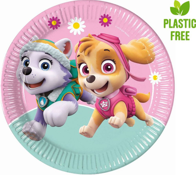 Pjata letre PROCOS Paw Patrol Skye &amp; Everest, 23cm, set me 8 copë, shumëngjyrëshe