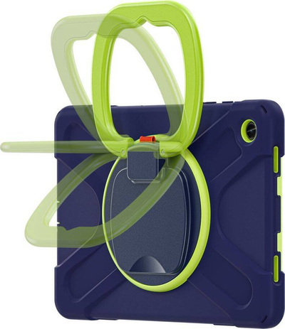 Këllëf tableti Tech-Protect X-Armor për Galaxy Tab A9+ 11", me xham të integrun, me dorezë-stand, blu me jeshile