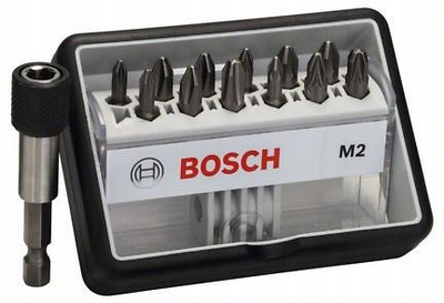 Set bitash kaçavide Bosch Extra Hard, 13 copë, çelik S2, shumëngjyrësh