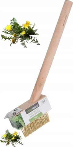 Fshesë për barëra Pro Garden me dorezë druri, 36 cm, kafe