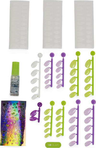 Set manikyri Cool Maker Go Glam Nail Surprise, thonj press on, mbi 40 copë, shumëngjyrësh