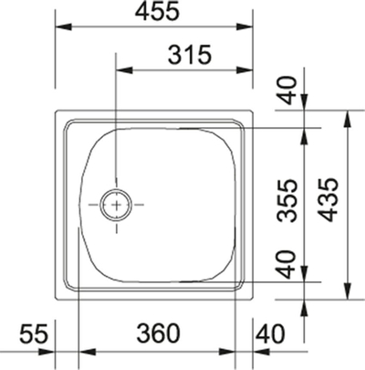 Lavaman Franke Eurostar ETN 610i, 43.5 x 45.5 cm, i argjendtë