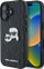 Mbrojtëse telefoni Karl Lagerfeld Monogram Karl &amp; Choupette Head Pin për iPhone 16 6.1", TPU PC, e zezë