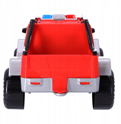 Vetura lodër zjarrfikës 4x4, pull back, 38cm, e kuqe