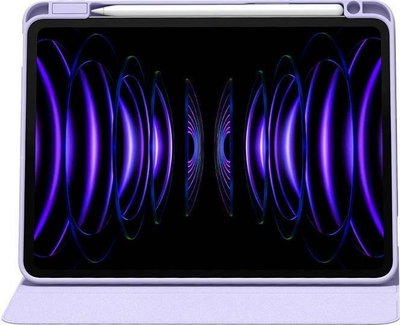 Këllëf tablet Baseus Minimalist Series për iPad Pro 12.9", magnetik, me mbajtëse për Apple Pencil, vjollcë