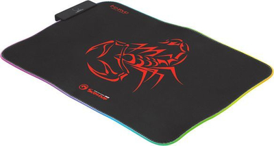 Mauspad Marvo MG08 RGB, M, i kuq