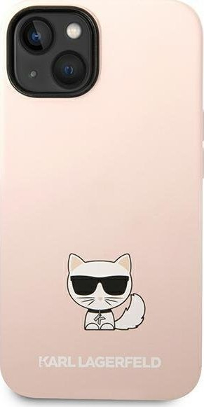 Mbulesë telefoni Karl Lagerfeld Silicone Choupette Body për iPhone 14 Plus 6.7", hardcase, rozë e çelët