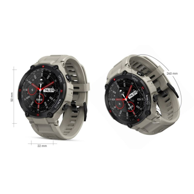 Smartwatch Giewont GW430 2, ekran me ngjyra, mat rrahjet e zemrës, gri
