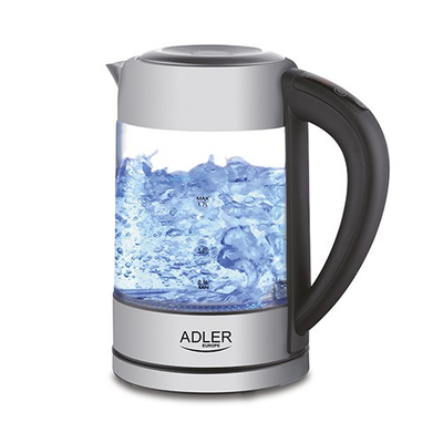 Ibrik elektrik Adler AD 1247, 1.7L, 2200W, xham transparent