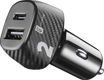 Karikues makine Cellularline Dual 32W, 1x USB, 1x USB C, i zi