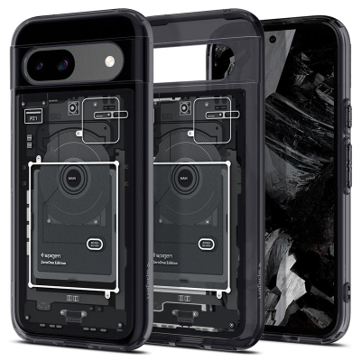 Mbështjellëse për Google Pixel 8a Spigen Ultra Hybrid, e zezë