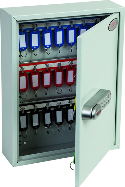 Dollap çelësash Phoenix KC0601E, 42 varëse, me mbyllje elektronike, gri