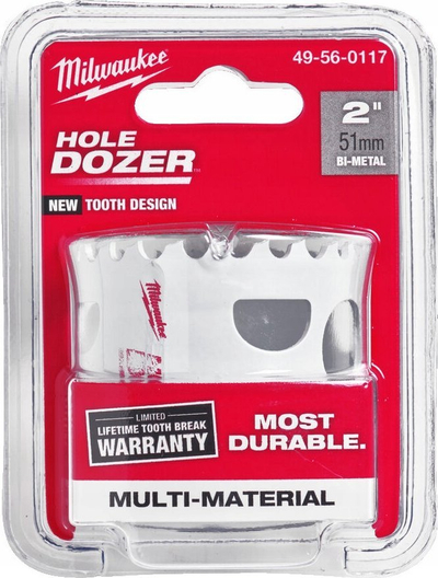 Sharë rrethore Milwaukee Hole Dozer, 2" 51mm, bi-metal, e bardhë