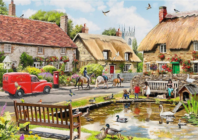 Puzzle Trefl Tea Time Summer Village, 1000 copa, shumëngjyrësh