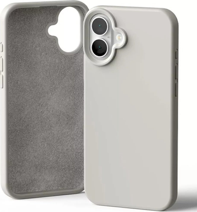 Këllëf silikoni Mercury për iPhone 16 Plus 6.7", Stone